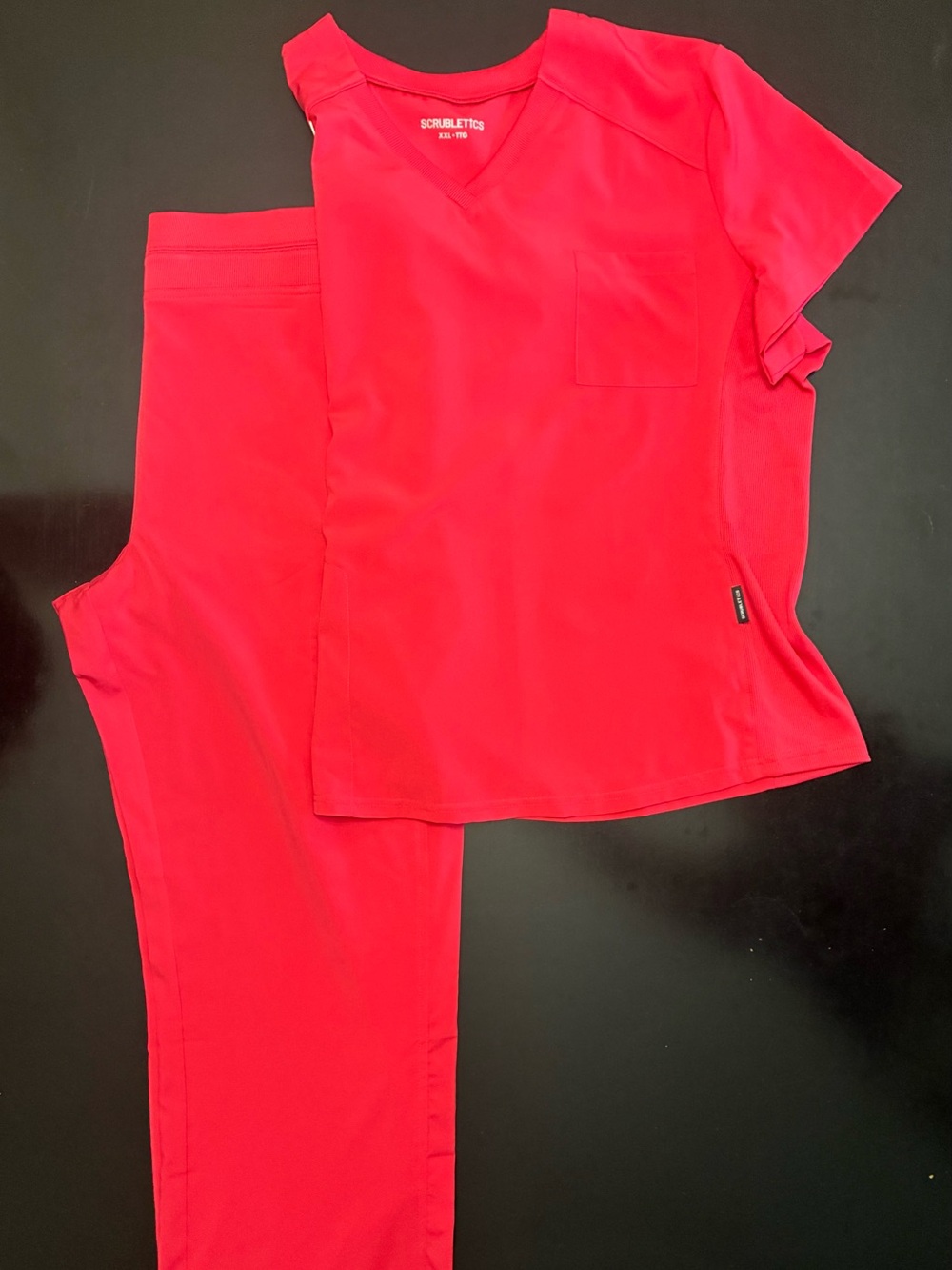NEVER BEEN WORN Flamingo Pink Scrubletics Scrub Set
